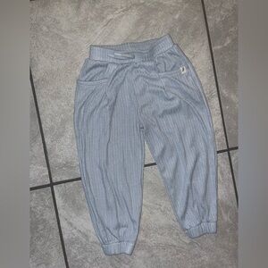 Kids Ribbed Light Blue Jogger Sweatpants